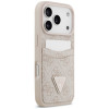 Guess 4G Double Card Triangle dėklas, skirtas Apple iPhone 18 Pro / 17 Pro, rožinis