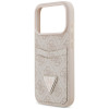 Guess 4G Double Card Triangle dėklas, skirtas Apple iPhone 18 Pro / 17 Pro, rožinis