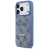 Guess 4G Double Card Triangle dėklas, skirtas Apple iPhone 18 Pro / 17 Pro, mėlynas