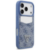 Guess 4G Double Card Triangle dėklas, skirtas Apple iPhone 18 Pro / 17 Pro, mėlynas