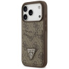 Guess 4G Double Card Triangle dėklas, skirtas Apple iPhone 18 Pro / 17 Pro, rudas