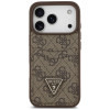 Guess 4G Double Card Triangle dėklas, skirtas Apple iPhone 18 Pro / 17 Pro, rudas