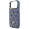 Guess Guess 4G Strass Logo MagSafe dėklas, skirtas Apple iPhone 18 Pro Max / 17 Pro Max, mėlynas