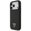 Guess Croco Triangle Logo MagSafe dėklas, skirtas Apple iPhone 18 Pro / 17 Pro, juodas