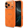 Guess Peony Hot Stamp MagSafe dėklas, skirtas Apple iPhone 18 Pro Max / 17 Pro Max, oranžinis