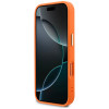 Guess Peony Hot Stamp MagSafe dėklas, skirtas Apple iPhone 18 Pro Max / 17 Pro Max, oranžinis