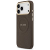 Guess Peony Hot Stamp MagSafe dėklas, skirtas Apple iPhone 18 Pro Max / 17 Pro Max, rudas