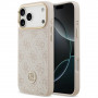 Guess 4G Strass Logo MagSafe dėklas, skirtas Apple iPhone 18 Pro Max / 17 Pro Max, rožinis