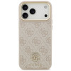 Guess 4G Strass Logo MagSafe dėklas, skirtas Apple iPhone 18 Pro Max / 17 Pro Max, rožinis