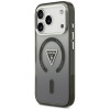 Guess Guess IML Gradient Triangle Logo MagSafe dėklas, skirtas Apple iPhone 18 Pro Max / 17 Pro Max, juodas