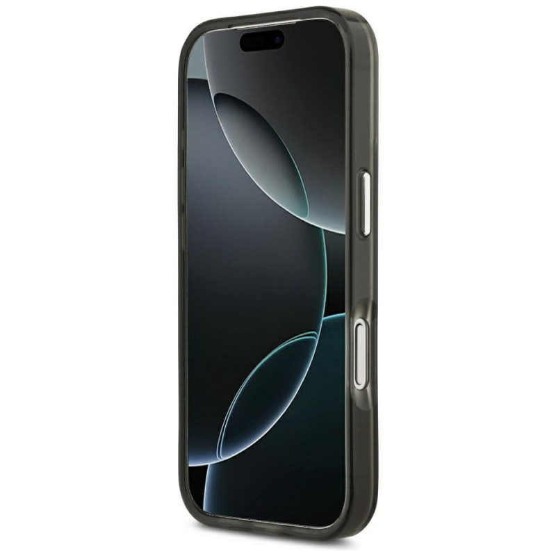 Guess Guess IML Gradient Triangle Logo MagSafe dėklas, skirtas Apple iPhone 18 Pro Max / 17 Pro Max, juodas