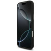 Karl Lagerfeld Silicone Choupette Metal Pin silikoninis dėklas su metaline sagelei skirta Apple iPhone 18 Pro Max / 17 Pro Max, juodas