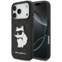 Karl Lagerfeld Saffiano Mono Patch Choupette dėklas, skirtas Apple iPhone 18 Pro / 17 Pro, juodas