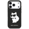 Karl Lagerfeld Saffiano Mono Patch Choupette dėklas, skirtas Apple iPhone 18 Pro / 17 Pro, juodas