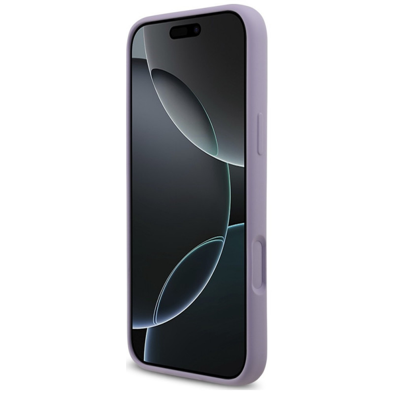 Karl Lagerfeld silikoninis Karl&Choupette žiedo MagSafe dėklas, skirtas Apple iPhone 18 Pro Max / iPhone 17 Pro Max, purpurinis