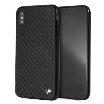 BMW BMHCI65MBC Signature Carbon kietasis dėklas Apple iPhone XS Max, juodas