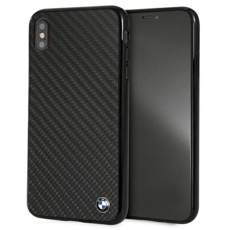 BMW BMHCI65MBC Signature Carbon kietasis dėklas Apple iPhone XS Max, juodas