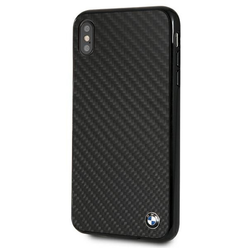 BMW BMHCI65MBC Signature Carbon kietasis dėklas Apple iPhone XS Max, juodas