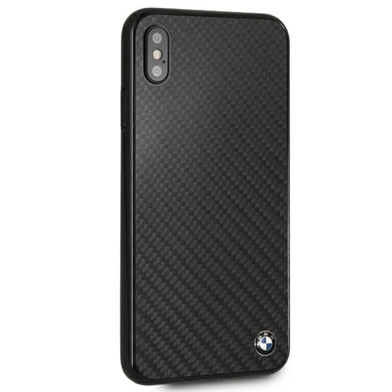 BMW BMHCI65MBC Signature Carbon kietasis dėklas Apple iPhone XS Max, juodas