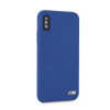BMW BMHCPXMSILNA Silicone M Collection kietasis dėklas, skirtas Apple iPhone X / XS, tamsiai mėlynas