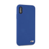 BMW BMHCPXMSILNA Silicone M Collection kietasis dėklas, skirtas Apple iPhone X / XS, tamsiai mėlynas