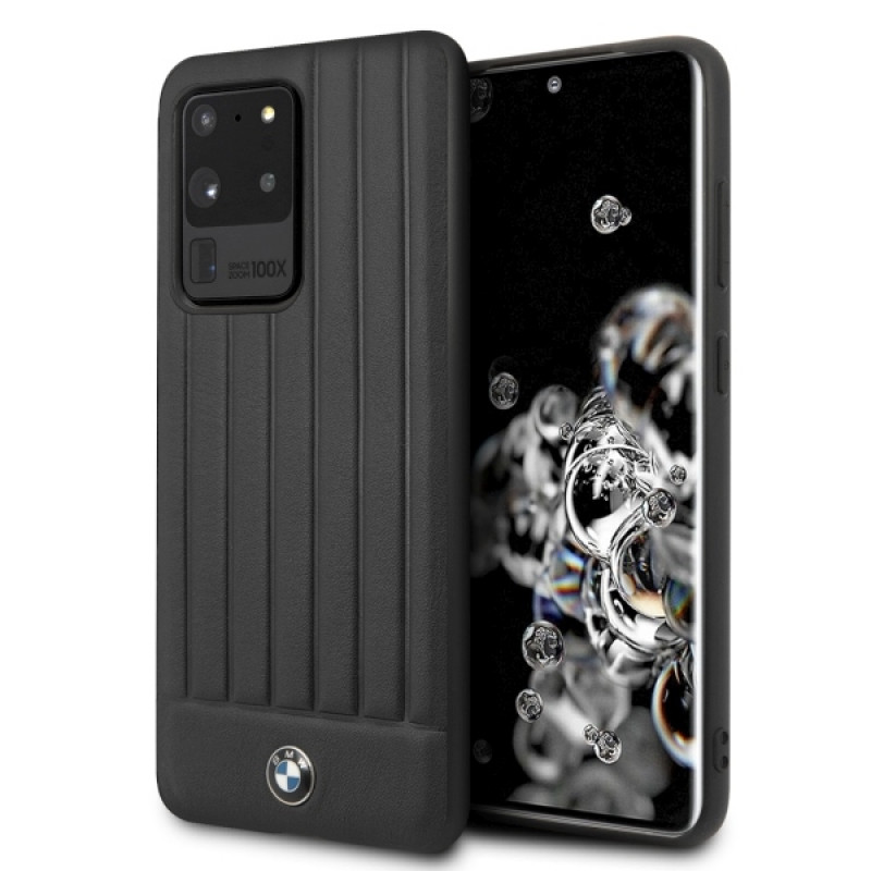 BMW BMHCS69POCBK Signature kietasis dėklas, skirtas Samsung Galaxy S20 Ultra, juodas