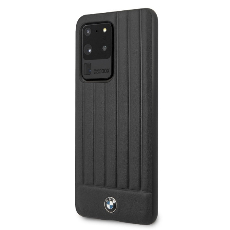 BMW BMHCS69POCBK Signature kietasis dėklas, skirtas Samsung Galaxy S20 Ultra, juodas