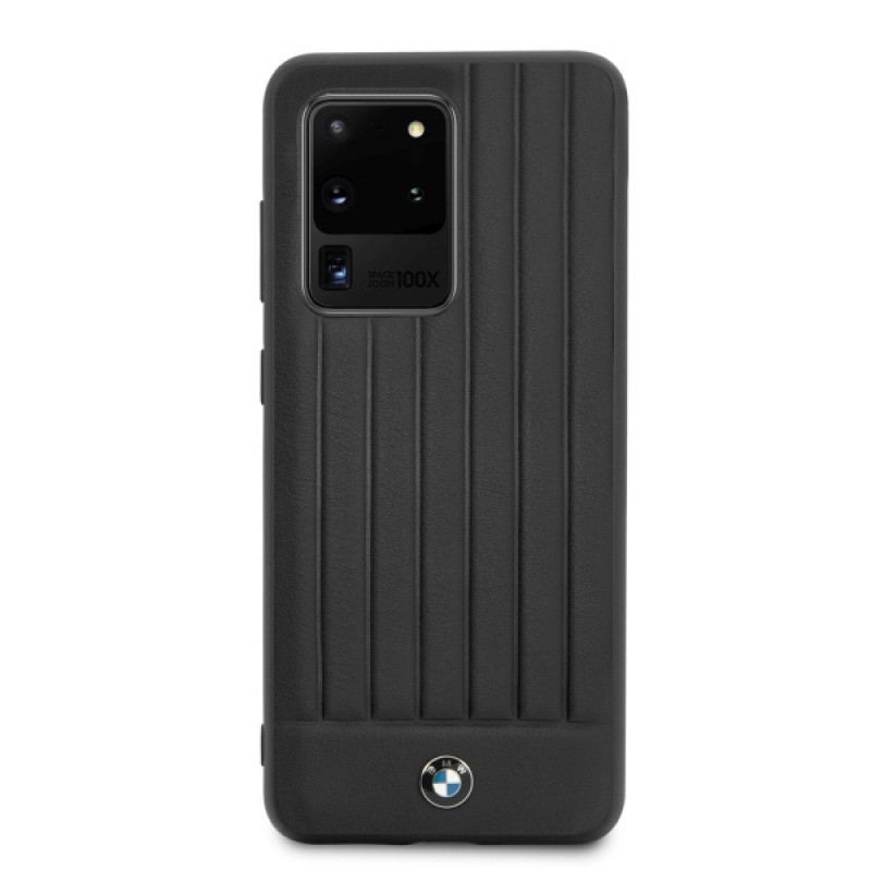 BMW BMHCS69POCBK Signature kietasis dėklas, skirtas Samsung Galaxy S20 Ultra, juodas