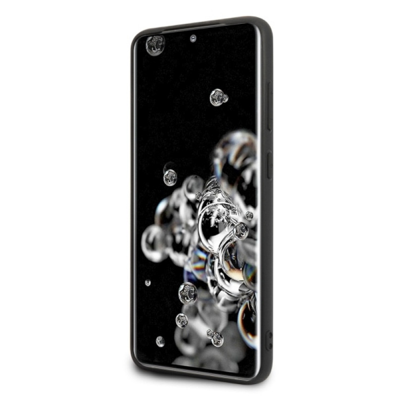 BMW BMHCS69POCBK Signature kietasis dėklas, skirtas Samsung Galaxy S20 Ultra, juodas