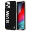 BMW BMHCP12MPCUBBK Signature Printed Logo kietasis dėklas, skirtas Apple iPhone 12 / 12 Pro, juodas