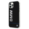 BMW BMHCP12MPCUBBK Signature Printed Logo kietasis dėklas, skirtas Apple iPhone 12 / 12 Pro, juodas