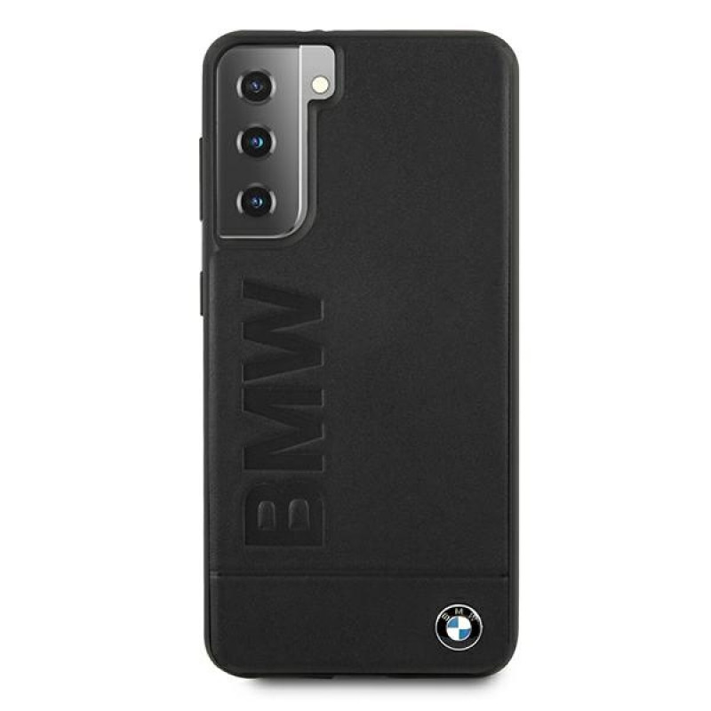 BMW BMHCS21MSLLBK Signature logotipo įspaudas kietas dėklas, skirtas Samsung Galaxy S21+, juodas