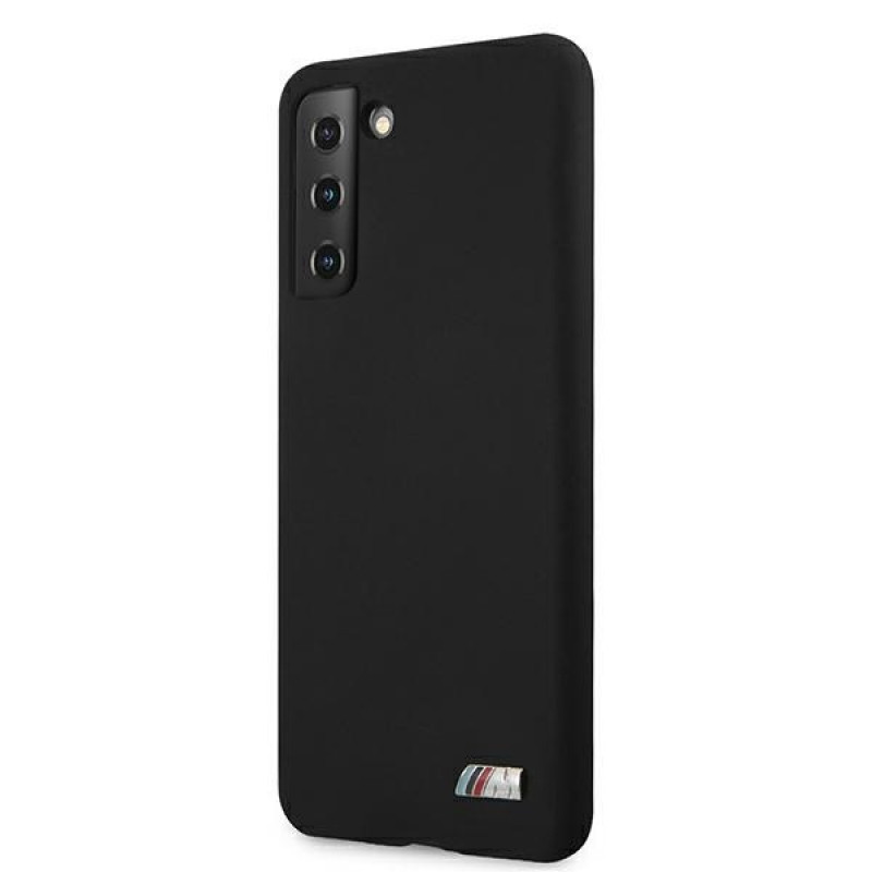 BMW BMHCS21MMSILBK silikoninis M Collection dėklas skirtas Samsung Galaxy S21+, juodas
