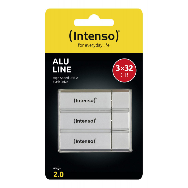 Intenso 3521483 USB atmintukas, 32 GB, USB Type-A 2.0, sidabrinis