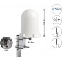 Delock 60769 5G LTE antena, N lizdas, 3-5 dBi, fiksuota daugiakryptė, tvirtinama prie sienos ir stiebo, lauko, balta, 14,2 cm