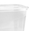 keeeper Fredo Fresh maisto produktų laikymo indų rinkinys, 3 x 1,0 L, stačiakampiai, permatomas pagrindas, pilkas dangtis