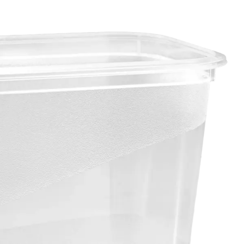 keeeper Fredo Fresh maisto produktų laikymo indų rinkinys, 3 x 1,0 L, stačiakampiai, permatomas pagrindas, pilkas dangtis