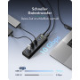 ICY BOX IB-AC6110a 10 prievadų USB 3.2 Gen 2 šakotuvas su įkrovimo prievadu, 12 V