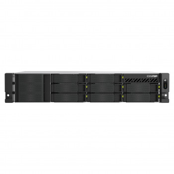 QNAP TS-h1073BXeU-RP-8G 2U stelažo NAS, Ryzen Embedded V1780B, 8 GB DDR4, perteklinis maitinimo šaltinis