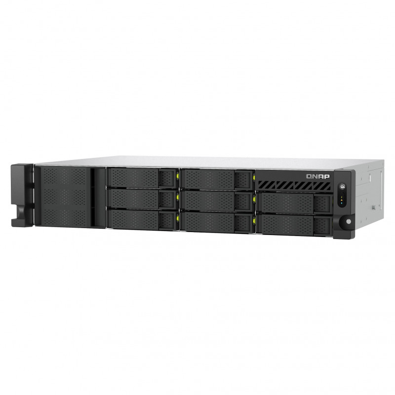 QNAP TS-h1073BXeU-RP-8G 2U stelažo NAS, Ryzen Embedded V1780B, 8 GB DDR4, perteklinis maitinimo šaltinis
