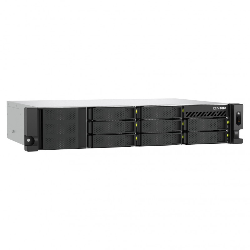 QNAP TS-h1073BXeU-RP-8G 2U stelažo NAS, Ryzen Embedded V1780B, 8 GB DDR4, perteklinis maitinimo šaltinis