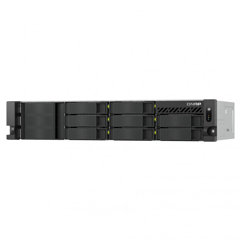 QNAP TS-h1073BXeU-RP-8G 2U stelažo NAS, Ryzen Embedded V1780B, 8 GB DDR4, perteklinis maitinimo šaltinis