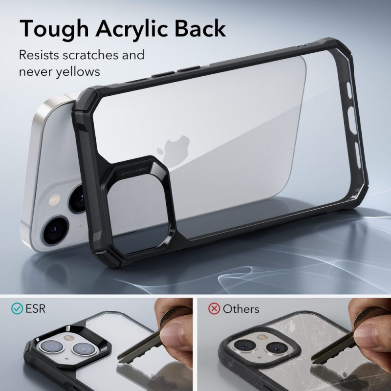 ESR Air Armor dėklas ESR515, skirtas Apple iPhone 14 Plus / 15 Plus, permatomas/juodas