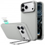 ESR odinis dėklas su atrama MagSafe, skirtas Apple iPhone 17 Pro Max / 18 Pro Max, pilkas