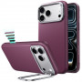 ESR odinis dėklas su atrama MagSafe, skirtas Apple iPhone 17 Pro / 18 Pro, Deep Burgundy