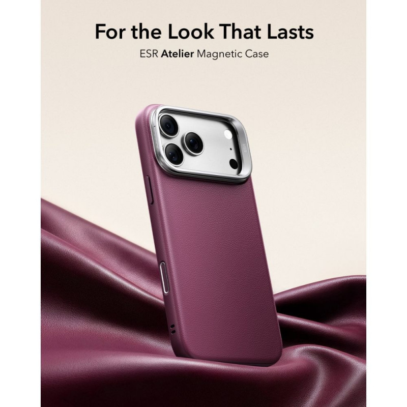 ESR odinis dėklas su atrama MagSafe, skirtas Apple iPhone 17 Pro / 18 Pro, Deep Burgundy