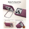 ESR odinis dėklas su atrama MagSafe, skirtas Apple iPhone 17 Pro / 18 Pro, Deep Burgundy