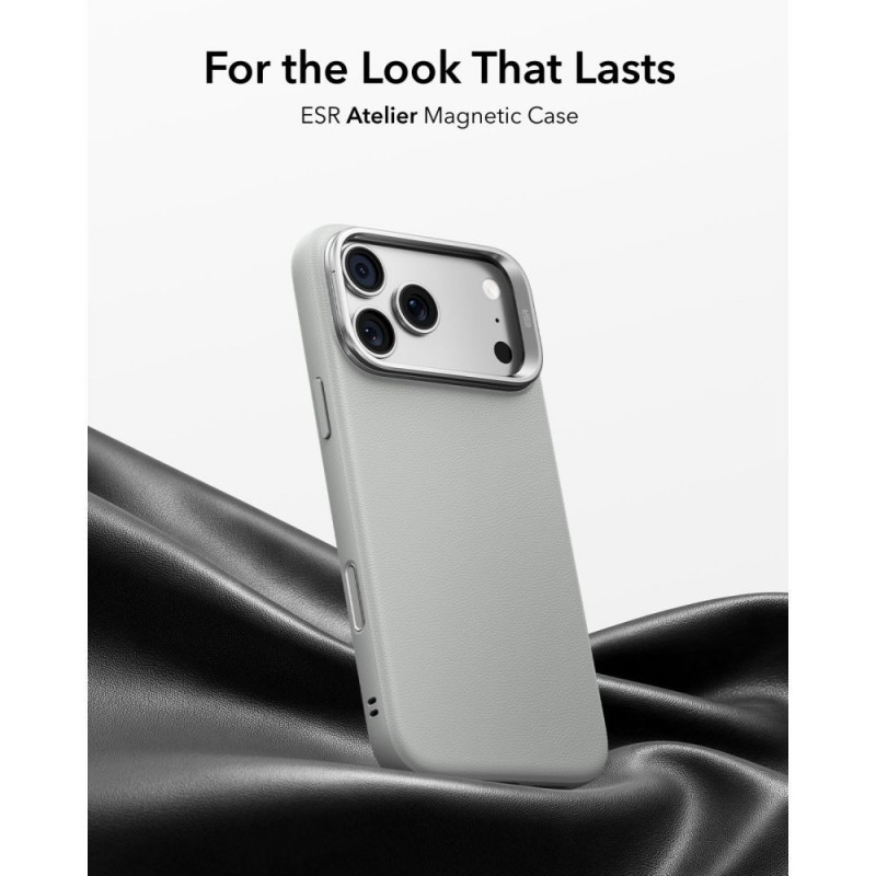 ESR odinis dėklas su atrama MagSafe, skirtas Apple iPhone 17 Pro / 18 Pro, pilkas