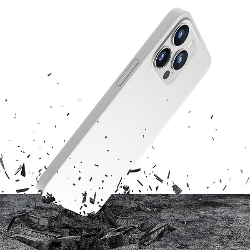 3MK Hardy Case MagSafe Apple iPhone 14 Pro Max silikoninis dėklas, baltas
