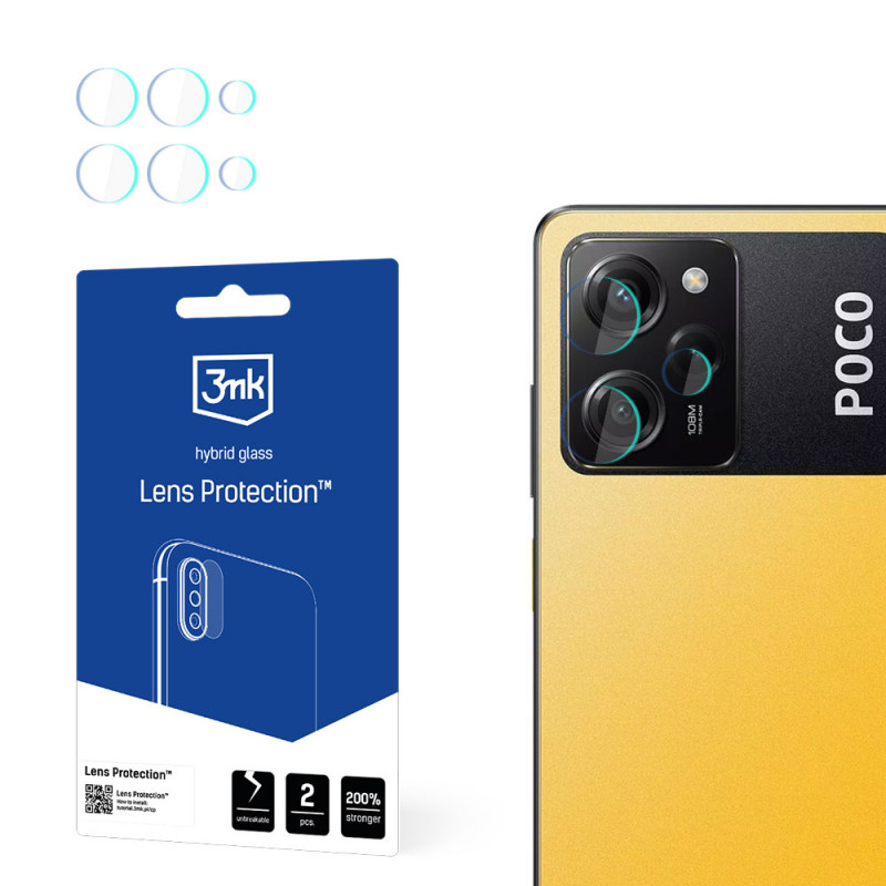 3MK Lens Protect POCO X5 Pro 5G fotoaparato objektyvo apsauga (4 vnt.), 3MK4630